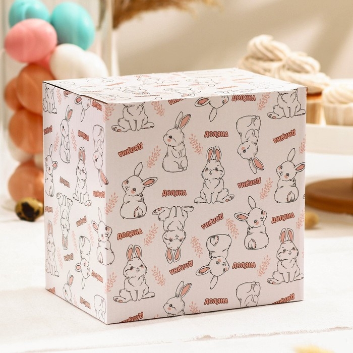 Конфетница Доляна «Зайка», 500 мл, 18,5×13,3×16,5 см, цвет белый