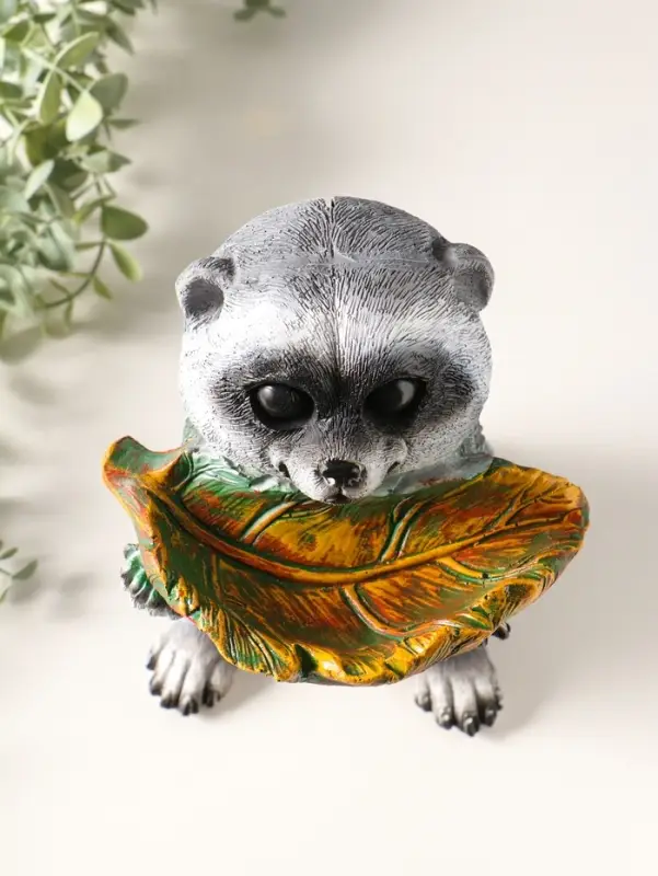 Копилка для денег с подставкой для мелочей &laquo;Енот&raquo;, полистоун, 26&times;17&times;19 см