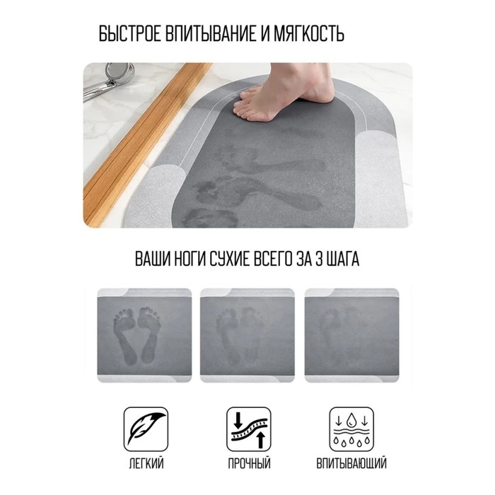 Коврик для дома Доляна Home, 38×58 см, цвет чёрный Коврик для дома Доляна Home, 38×58 см, цвет чёрный