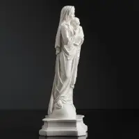 Фигурка гипс &laquo;Дева Мария с младенцем&raquo;, белая, 24 см