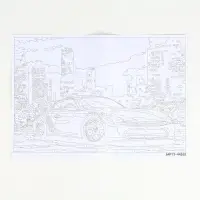 Картина по номерам на холсте с подрамником &laquo;Автомобиль в ночном городе&raquo;, 30&times;20 см