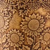 Туес &laquo;Подсолнухи&raquo;, 12х17см береста