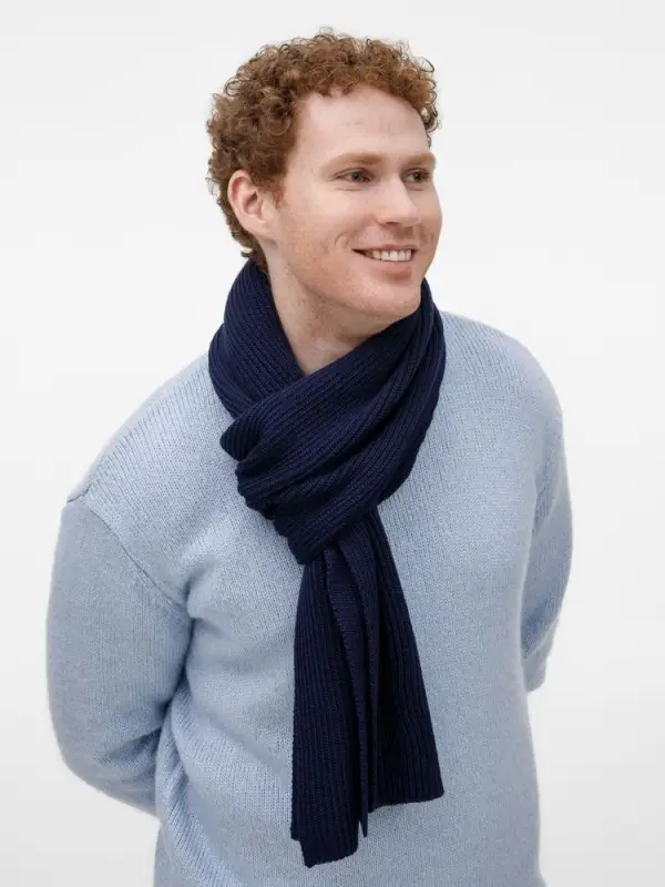 Шарф Nobilis Mono, темно-синий