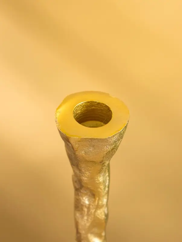 Подсвечник  Подсвечник "Капель" алюминий 30 см, цв. золото