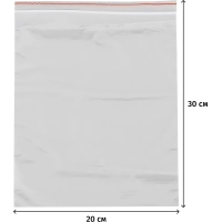 Пакет с замком (Zip Lock) Комус 20x30 см., 35мкм, 100 шт/уп