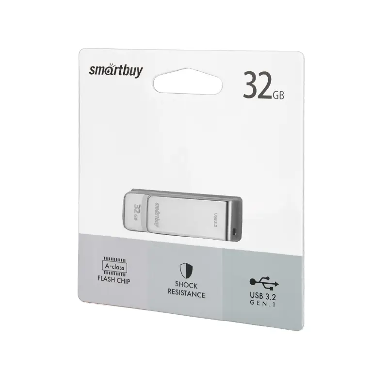 USB накопитель 32 GB Smart Buy 032GB M1 Metal Grey USB 3.0