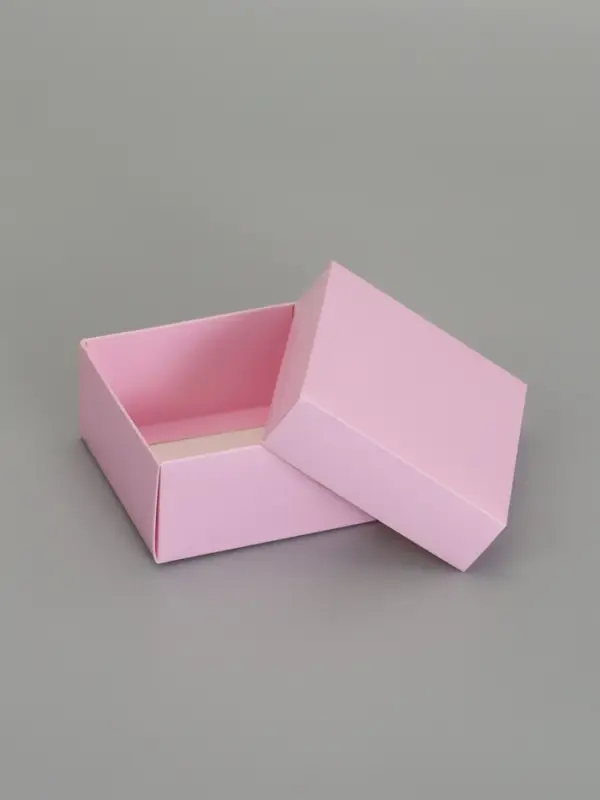 Коробка складная, крышка-дно, розовая, 10 х 10 х 5 см