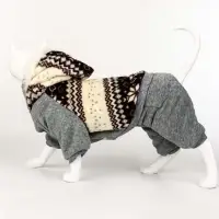 Комбинезон "Лапландия", с подкладом, размер S (ДС 25, ОГ 35, ОШ 25см), серый/бордо Комбинезон "Лапландия", с подкладом, размер S (ДС 25, ОГ 35, ОШ 25см), серый/бордо