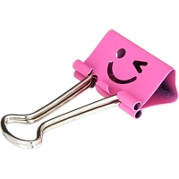 Зажимы для бумаг Deli 8487 Смайлы, 19мм, 40шт/уп в пласт. тубе, в асс