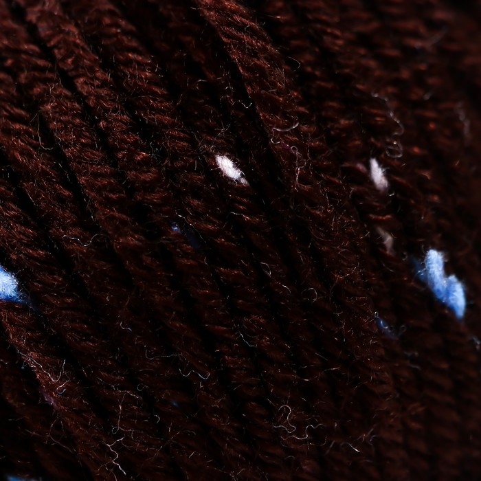 Пряжа 60% акрил, 30% кашемир, 10% шёлк "Веснушки" 50 гр 80 м цвет 17А шоколад