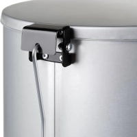 Ведро мусорное стальное 50л круглое сер с педалью и крышкой 300х710мм ТИТАН