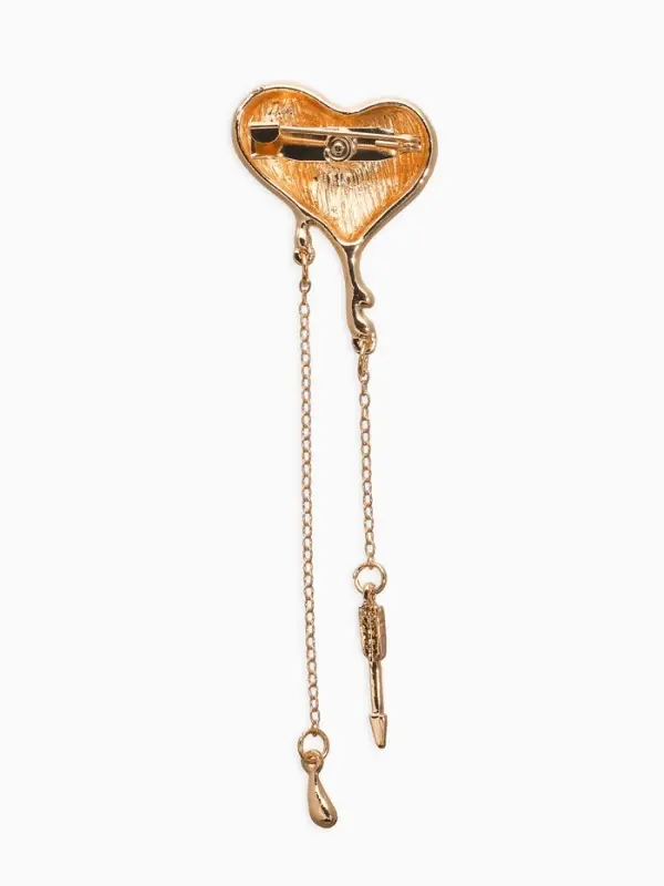 Брошь &laquo;Сердце. Корейский стиль&raquo;, цвет золото