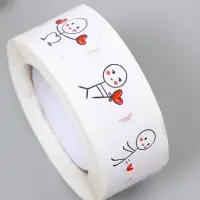 Наклейка бумага "Романтик" d=2,5 см 500 шт в рулоне 3х6,5х6,5 см Наклейка бумага "Романтик" d=2,5 см 500 шт в рулоне 3х6,5х6,5 см