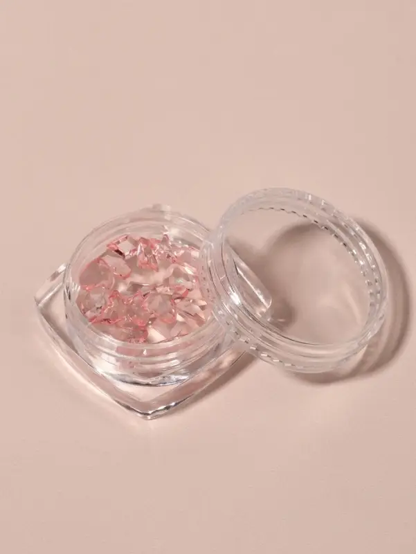 Фигурки для декора, объёмные, розовые, полупрозрачные