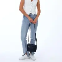 Сумка женская кросс-боди на молнии, 20&times;8.5&times;15 см, серая