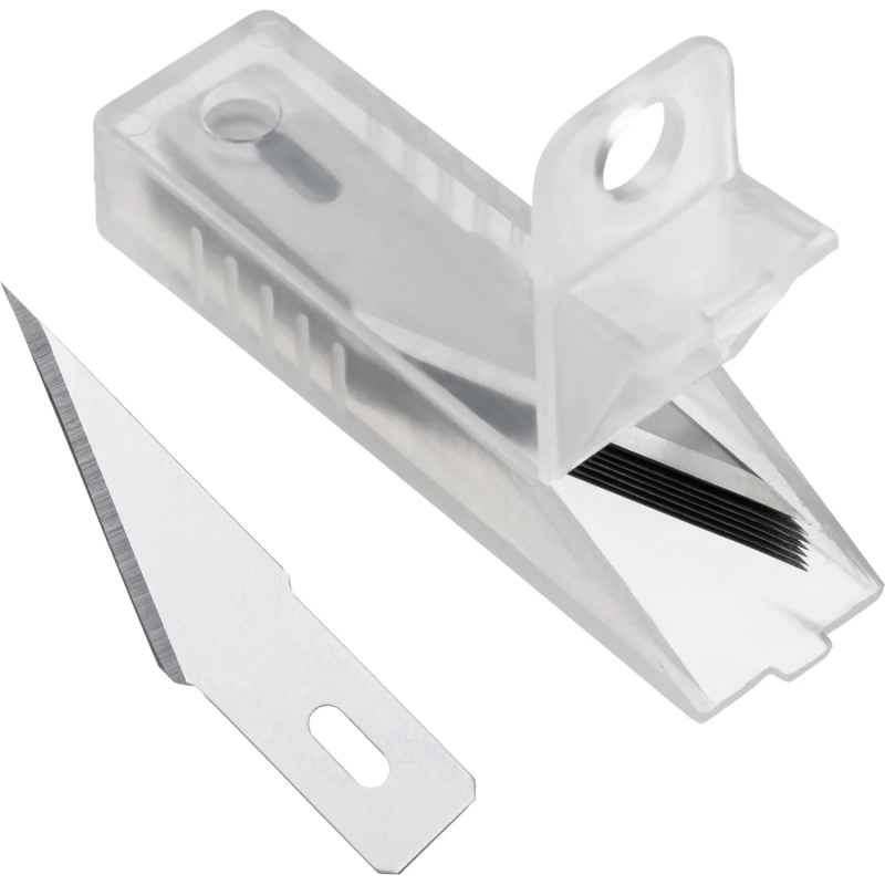 Лезвие для ножей макетных запасное Topfort 8,9мм,сталь SK5,10шт/уп