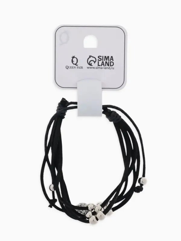 Браслет кожа &laquo;Шамбала&raquo; 5 нитей, замша, чёрный, d=8 см