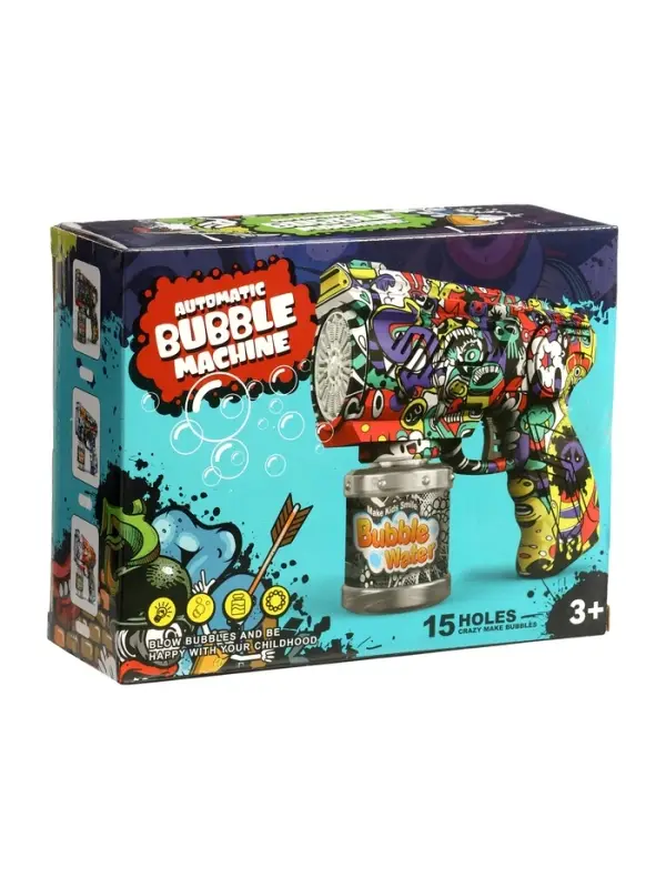 Генератор мыльных пузырей "Граффити", световые эффекты, цвета МИКС