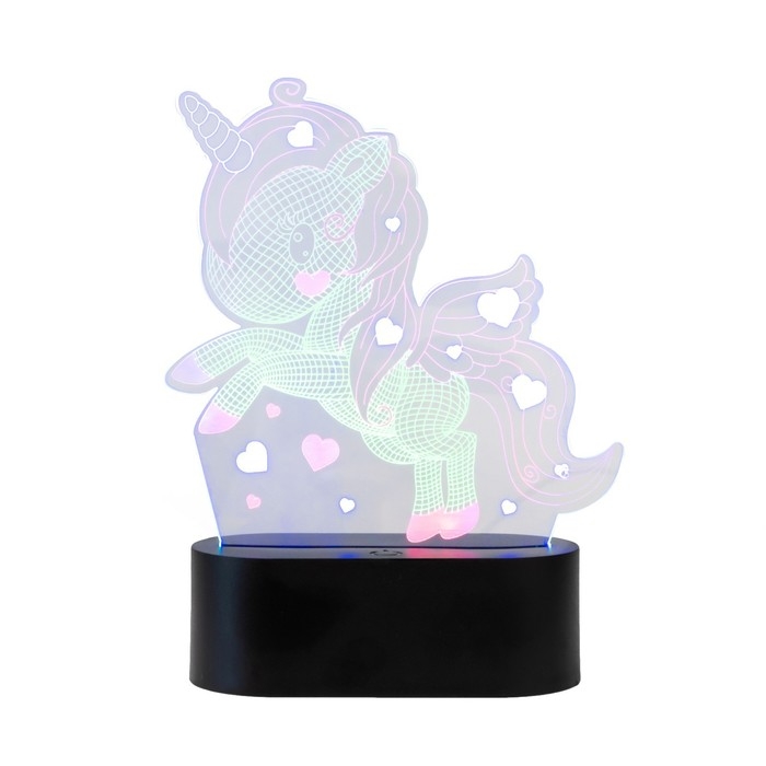 Светильник сенсорный Светильник сенсорный "Единорожек" LED USB (90см) от батареек 3xАА черный 14х5,5х18,5 см RISALUX 765