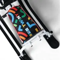 Снегокат &laquo;Twiny 2+&raquo;, графичный, со спинкой, с родительской ручкой, белый, чёрный, TW2+/ГФ Nika