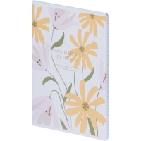 Тетрадь общая, BS, А5, 48л., клетка, скрепка. April, цветы N4151