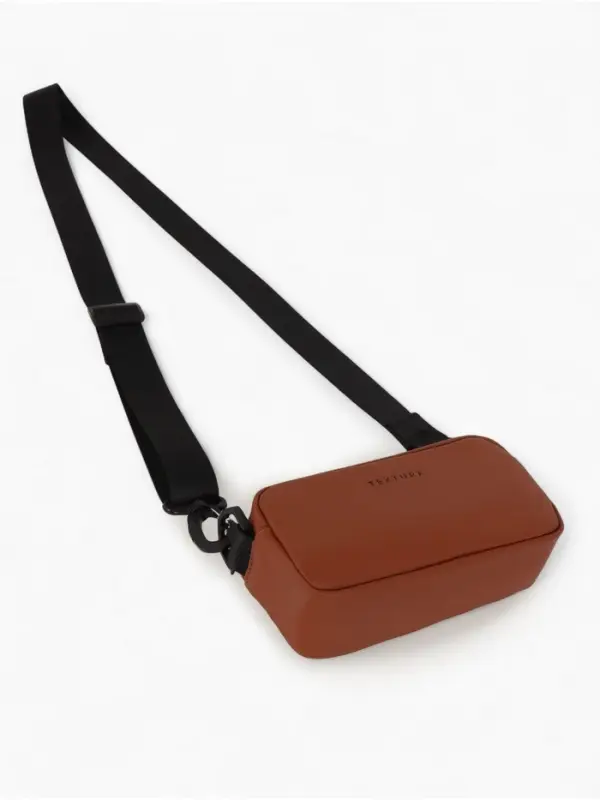 Сумка женская кросс-боди TEXTURA на молнии, 19&times;6&times;10.5 см, рыжая