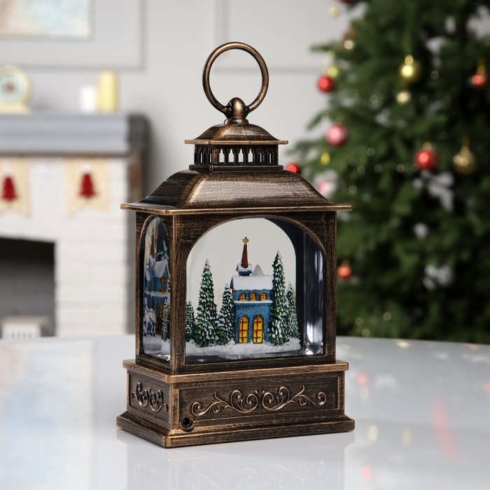 Фигура светодиодная «Сказочный дом», 21х13.3х8.1 см, музыка, батарейки ААх3 (не в комплекте), USB, свечение тёплое белое Фигура светодиодная «Сказочный дом», 21х13.3х8.1 см, музыка, батарейки ААх3 (не в комплекте), USB, свечение тёплое белое