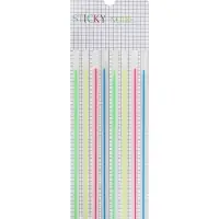 Блок-закладка с липким краем, 8 блоков по 20 штук, флуоресцентная полоска, 140&times;6 мм