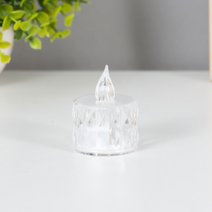 Ночник Ночник "Свеча" LED от батареек прозрачный 3хLR41 3,5х3,5х5 см