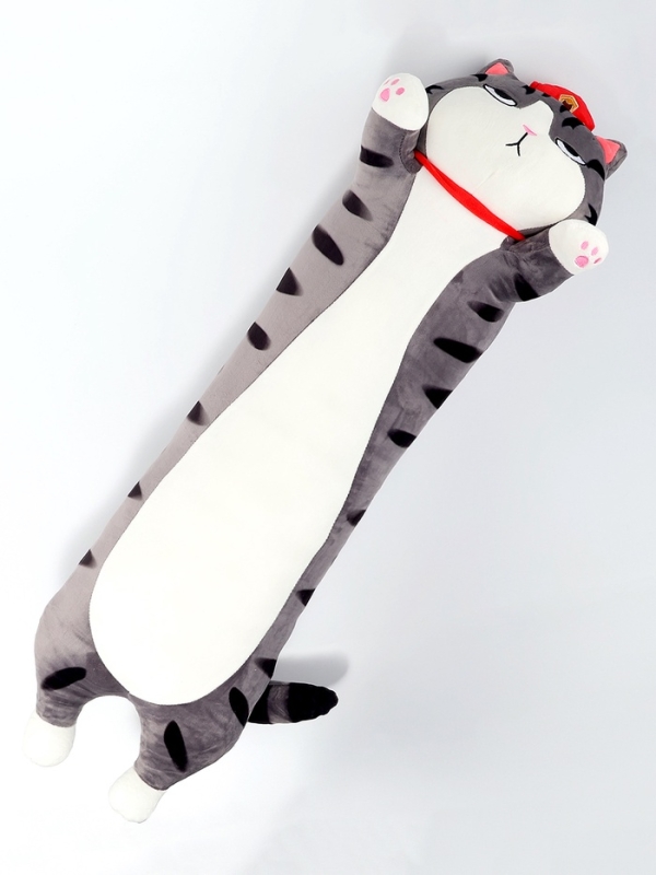 Мягкая игрушка - подушка «Кот - император», 115 см, цвет серый