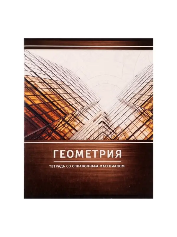 Предметная тетрадь по геометрии Calligrata &laquo;Металл&raquo;, 48 листов, в клетку, со справочным материалом, обложка из мелованного картона