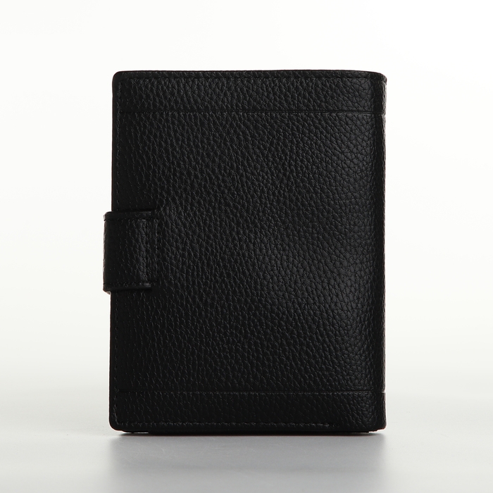 Портмоне мужское на магните 3 в 1, отдел для автодокументов, паспорта, цвет чёрный