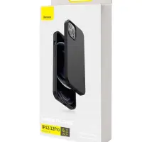 Чехол IPH 12/12 Pro Baseus Magnetic Case Black + Glass Clear 0.3mm