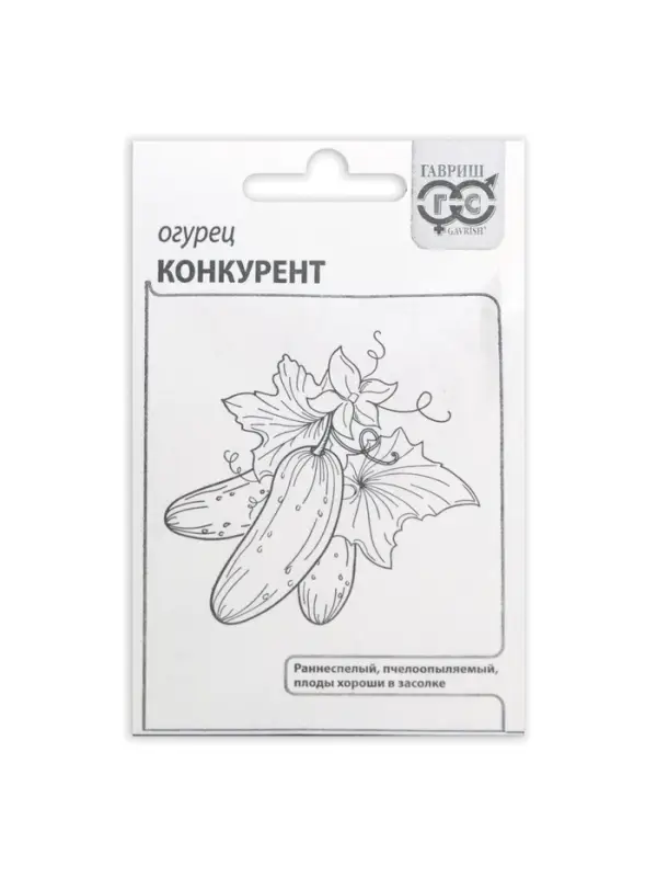 Семена Огурец &laquo;Конкурент&raquo;, белый пакет, 0.5 г, &laquo;Гавриш&raquo;