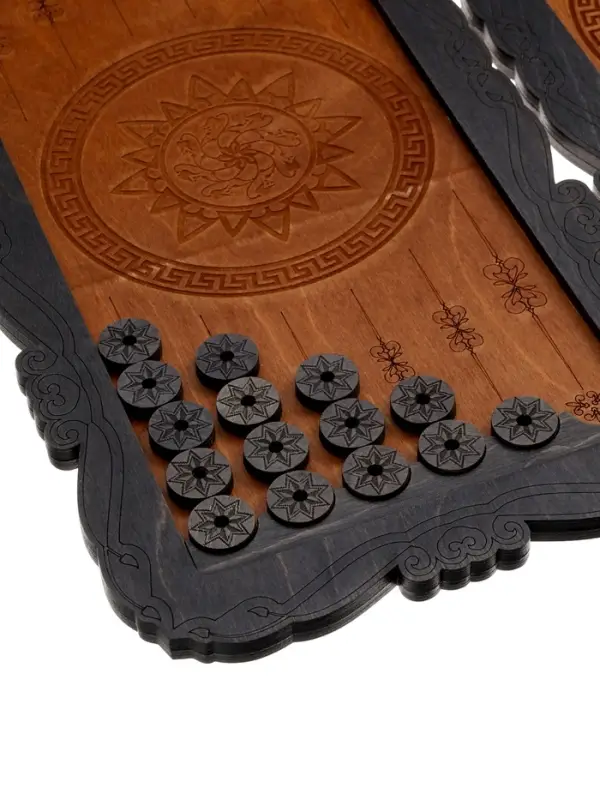 Нарды классические с гравировкой &laquo;Конь&raquo; 45&times;45 см, деревянные
