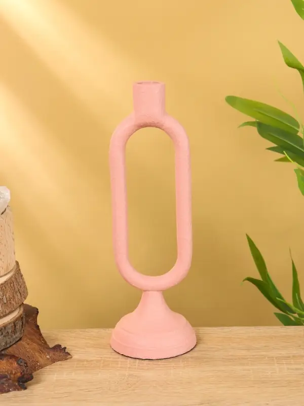 Подсвечник на 1 свечу  Подсвечник на 1 свечу "Пудровый" 8,5х,8,5х26 см