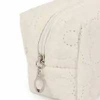 Косметичка дор Цветок 17*6*9, отд на молнии, молочный