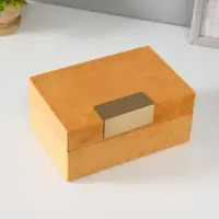 Шкатулка для украшений &laquo;Блок&raquo;, текстиль, горчичная, 12.2&times;18&times;8.2 см