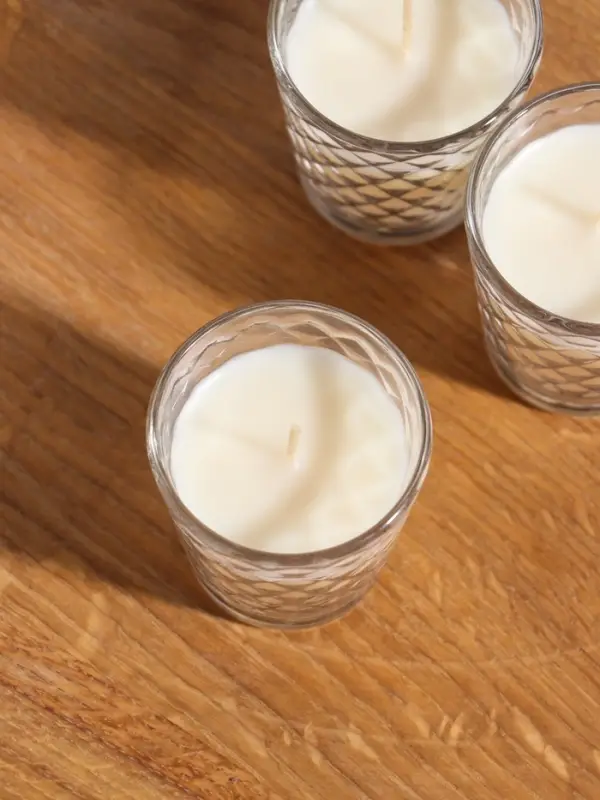 Ароматическая свеча в стакане, набор 3 шт., по 50 мл, 10 ч, 32 г, ваниль