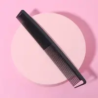 Расчёска антистатическая, комбинированная, карбон, 22.7×3.2 (±1) см, чёрная