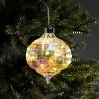 Ёлочная игрушка светодиодная &laquo;Ретро&raquo;, 17&times;12 см, 12 LED, от батареек ААх2, свечение тёплое белое