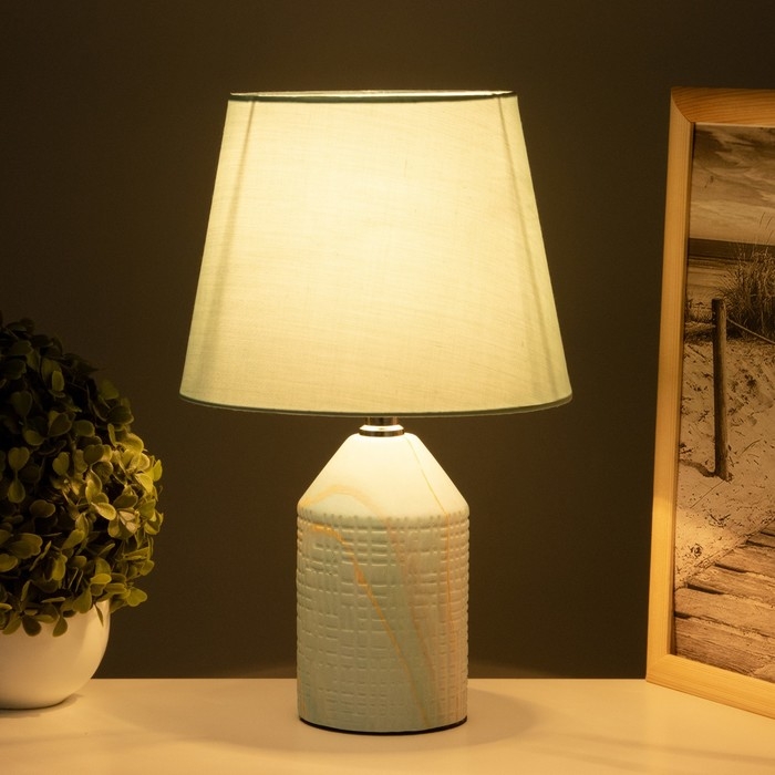 Лампа настольная Лампа настольная "Жизель" 1х40Вт Е14 бирюзовый 20х20х32см