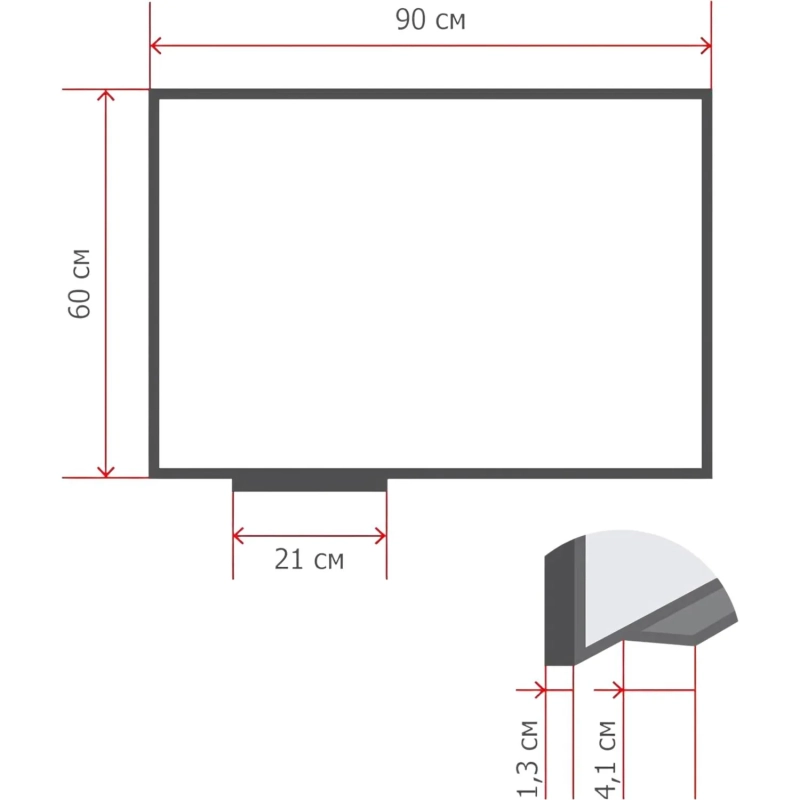 Доска пробковая 60х90 Attache Iron алюмин. рама