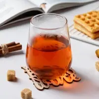 Подставка деревянная под горячее WINE, 9×9 см