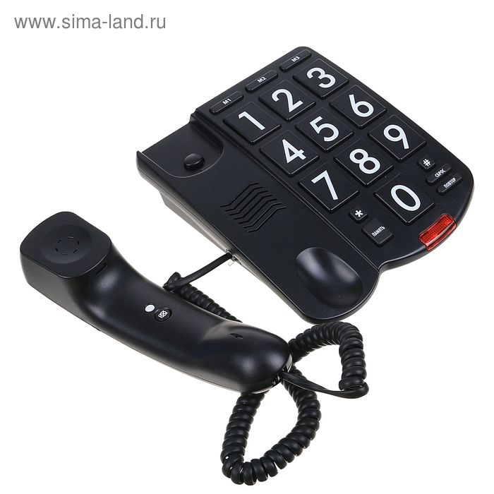 Проводной телефон Ritmix RT-520, световой индикатор, настольно-настенный, черный Проводной телефон Ritmix RT-520, световой индикатор, настольно-настенный, черный