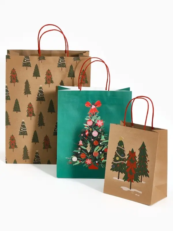 Набор подарочных пакетов «Ёлочки», 3 шт, 25×4×30.5 см, 30×40×11,5 см, 18×23×10 см Набор подарочных пакетов «Ёлочки», 3 шт, 25×4×30.5 см, 30×40×11,5 см, 18×23×10 см