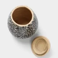 Банка для сыпучих продуктов, 13&times;13&times;13.5 см, бамбук