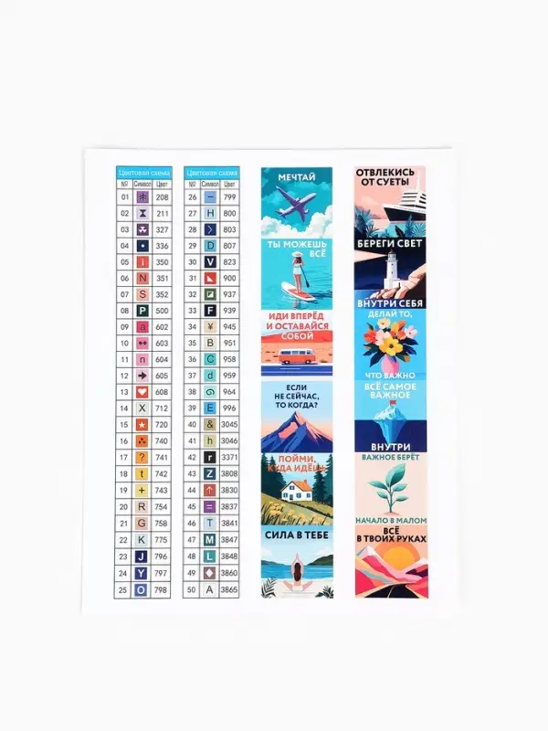 Алмазная мозаика &laquo;Мотивация&raquo;, набор 12 в 1