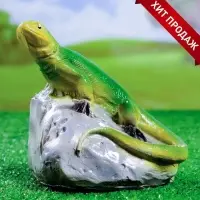 Садовая фигура из гипса &laquo;Ящерица на камне&raquo;, 16.5&times;13&times;16 см