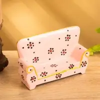 Мебель для кукол &laquo;Диван с цветами&raquo;, 13&times;4&times;9 см, дерево, розовая